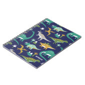 Jurassic Green BLUE Dinosauruspatroon met Kind Naa Notitieboek (Linkerzijde)