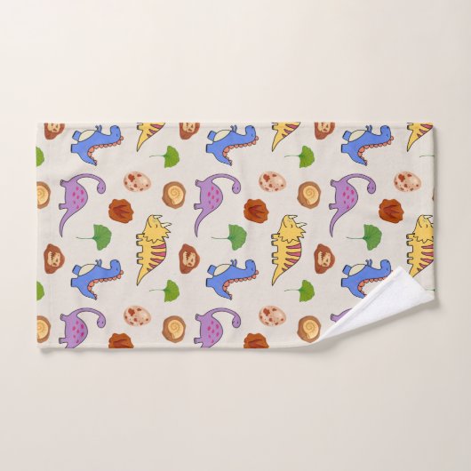 Jurassic Joy Dinosaurs Bath Towel Set (Serviette à main)