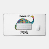 Jurassic Perk Dinosaure Coloré Blanc (Clavier et souris)