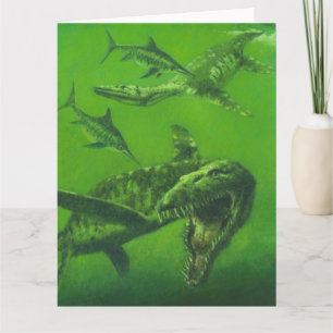 Jurassic Pliosaur Grande Carte de voeux