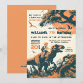 Jurassic Ride Verjaardagsfeest Kaart (Voorkant / Achterkant)