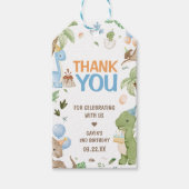 Jurassic Schattigee Dinosaurus Verjaardagsfeest Fa Cadeaulabel (Voorkant)