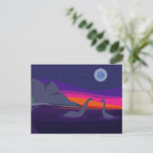 Jurassic Sunset Briefkaart (Staand voorkant)