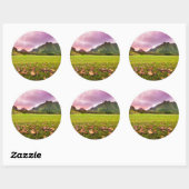 Jurassic Sunset Ronde Sticker (Vel)
