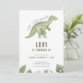 Jurassic T-Rex Boy Dinosaur Invitation Anniversair (Debout devant)