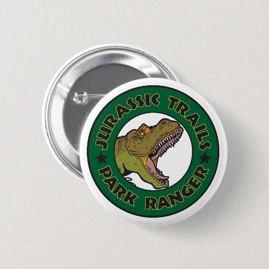 Jurassic Trails Park Ranger Button (Voorkant /achterkant)