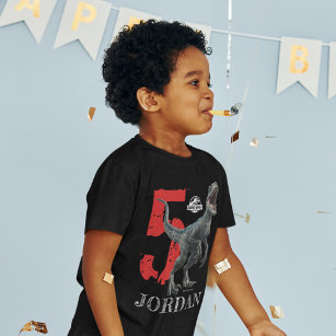 Jurassic World   Geboortedag - Naam en leeftijd T-shirt