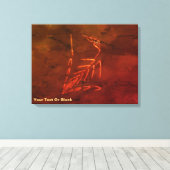 Jurassisch fossiel canvas afdruk (Insitu (Houten vloer))