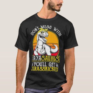  Jurasskicked Yaya Saurus Dino Grieks Groot T-shirt
