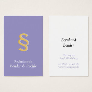 Juridique Professionnel avec symbole § violet