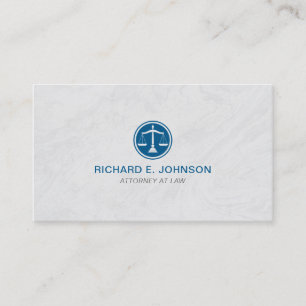 Juridisch Advocaat Blue Scales of Justice Marble B Visitekaartje