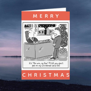 Juridisch Advocaat en Cartoon voor klanten Kerstmi Kaart