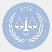 Juridisch Afstuderen 2025 Ronde Sticker (Voorkant)