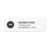 Juridisch Blocnote Business Logo - Retouradres Etiket (Voorkant)