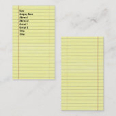 Juridisch Blocnote Visitekaartje (Voorkant / Achterkant)