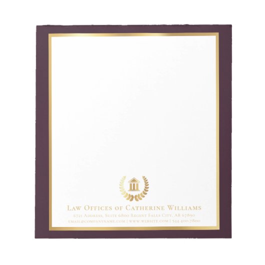 Juridisch Professioneel Aangepast Bedrijf Notitieblok (Voorkant)