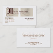 Juridisch recht advocaat visitekaartje (Voorkant / Achterkant)