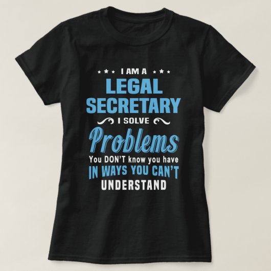 Juridisch secretaris t-shirt (Design voorkant)