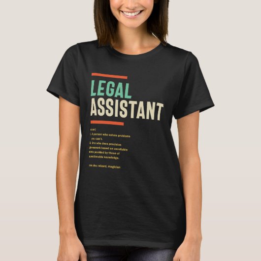 Juridische assistent Definitie T-shirt (Voorkant)