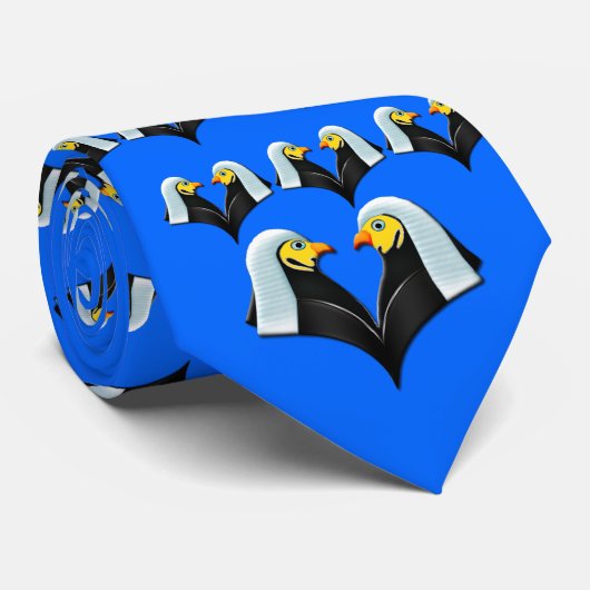 Juridische Eagles over Royal Blue Stropdas (Opgerold)