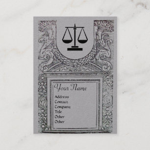 JURIDISCHE KANTOOR, ADVOCAAT Monogram grijs papier Visitekaartje