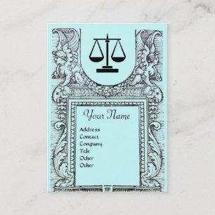 JURIDISCHE KANTOOR, ATTORNEY Monogram, blauw Visitekaartje