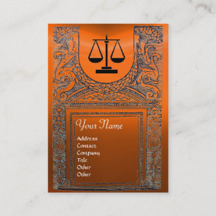 JURIDISCHE KANTOOR, ATTORNEY Monogram geel sinaasa Visitekaartje