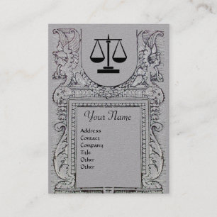 JURIDISCHE KANTOOR, ATTORNEY Monogram grijs papier Visitekaartje