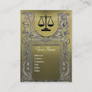 JURIDISCHE KANTOOR, ATTORNEY Monogram grijs Visitekaartje