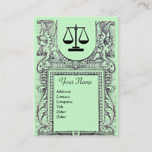 JURIDISCHE KANTOOR, ATTORNEY Monogram, groen Visitekaartje