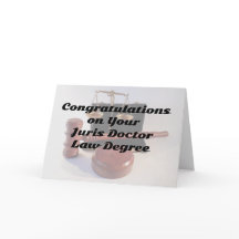 Juris Doctor Law Diplôme Félicitations Carte