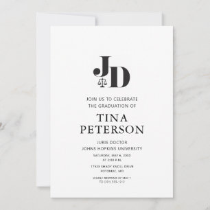 Juris Doctor Law School Afstudeerfeest Kaart