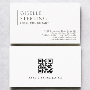 Jurist Consultant Moderne Professionele QR-code Visitekaartje