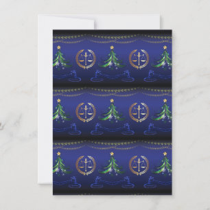 Jurist Kerstboom Elegant Feestdagenkaart