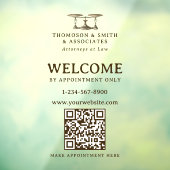 Jurist Rechtskundige Alleen Afspraak QR Code Raamsticker (Vel 3)