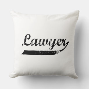 Jurist typografie kussen