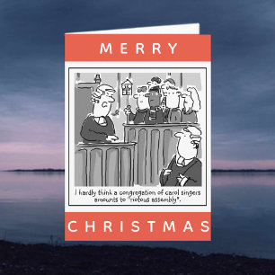Juristen Funny Courtroom Cartoon Kerstmis Kaart