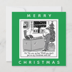 Juristen Geen Winst Geen Kosten Kerst Cartoon Kaart