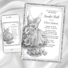 Jurk Bling Sneaker Bal Verjaardagsfeest Kaart