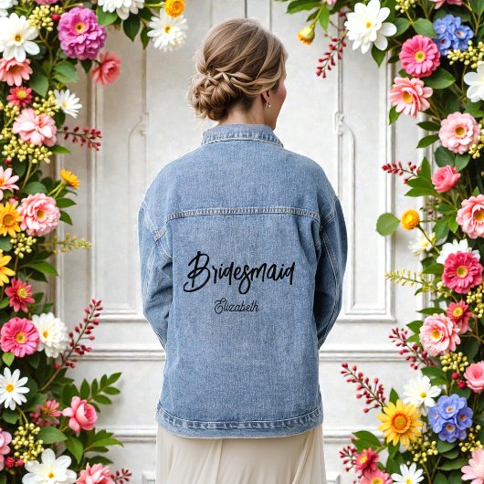 Jurk Bruidsmeisje Bruiloft Denim Jas Denim Jacket