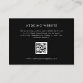 Jurk Code Zwart Bruiloft Kleding voor Gast QR Code Informatiekaartje (Achterkant)