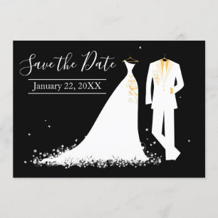 Jurk & Tux - Save the Date Kaart