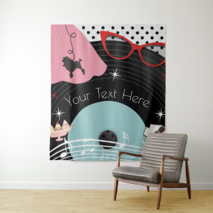 Jurk uit de jaren 50 Retro Vintage Feest Wandkleed