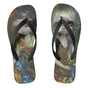 "Jurk van zondaars, Jurk van heiligen" Teenslippers