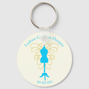 Jurk Vorm met Krullen - Design Godin Sleutelhanger
