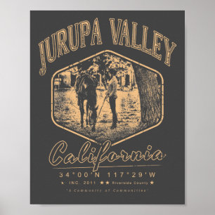 JURUPA VALLEY RIVERSIDE CALIFORNIA  POSTER