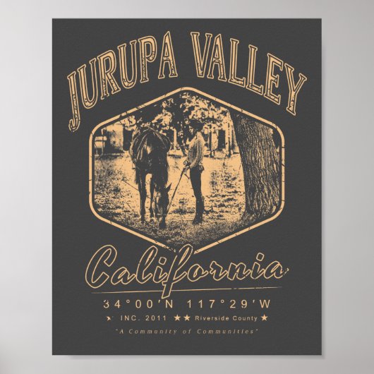 JURUPA VALLEY RIVERSIDE CALIFORNIA  POSTER (Voorkant)