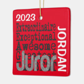 Jurylid Buitengewoon DOUANE Keramisch Ornament (Links)