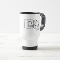 Jus créatifs à gauche de la tasse de voyage