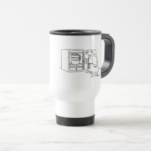 Jus créatifs à gauche de la tasse de voyage